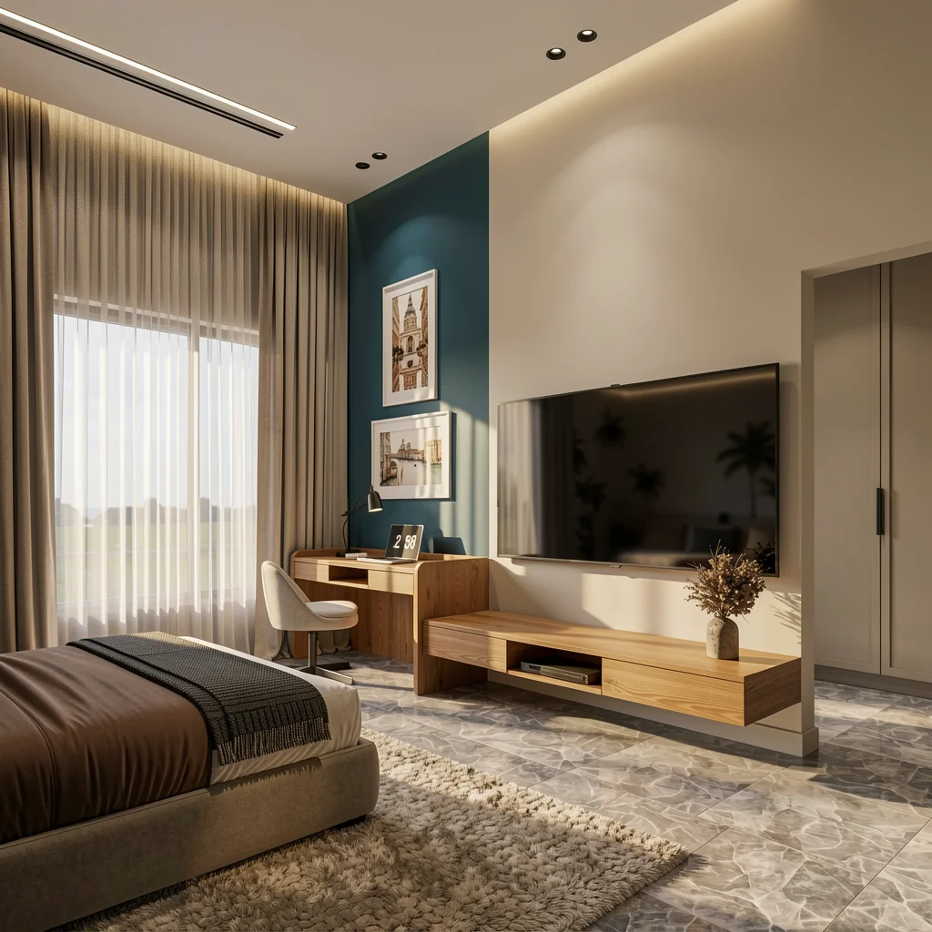 Bur Dubai | Villa 10 — Master Bedroom 2 TV Unit