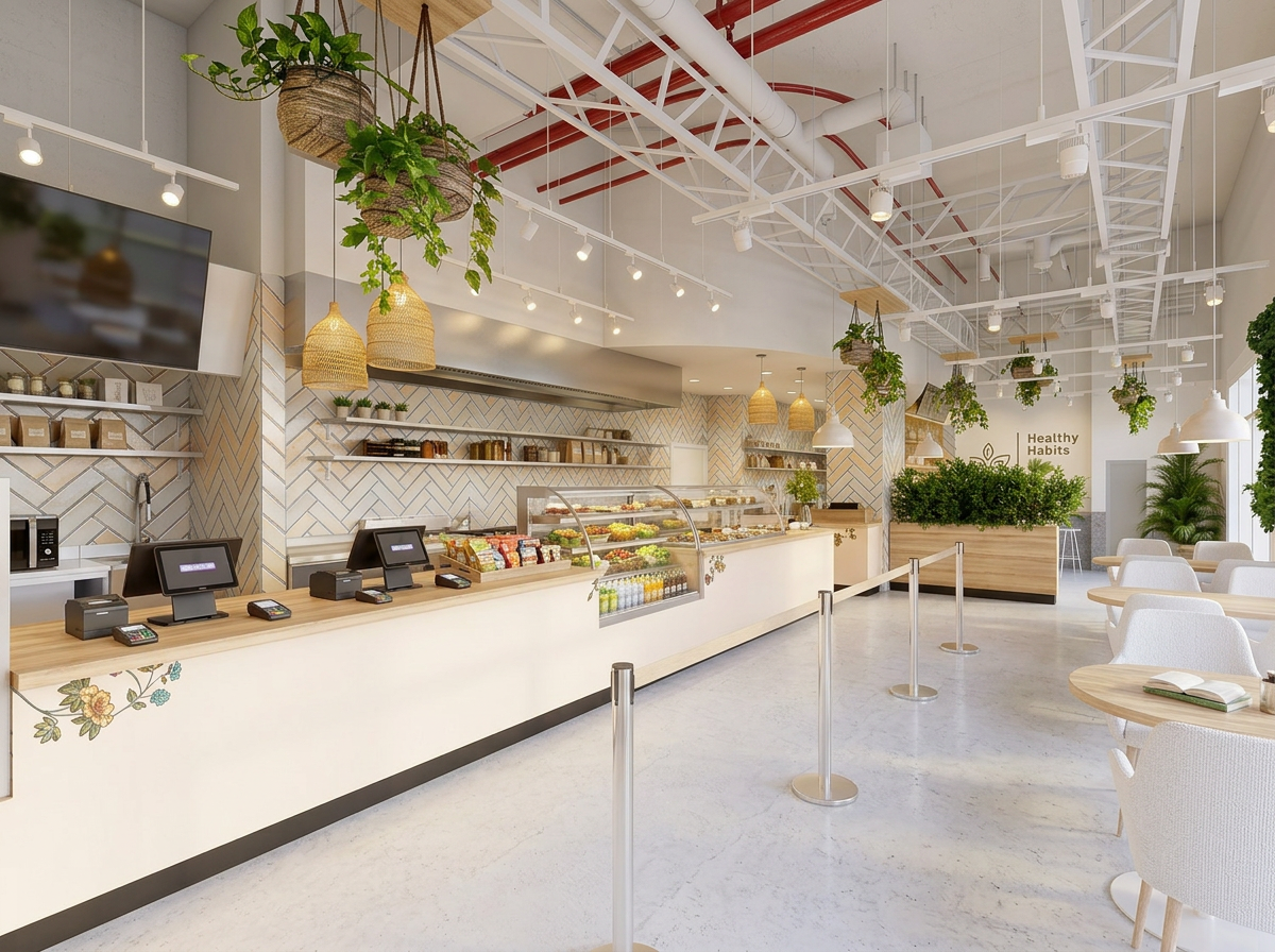 Healthy Habit Restaurant: Ordering & Cashier Area