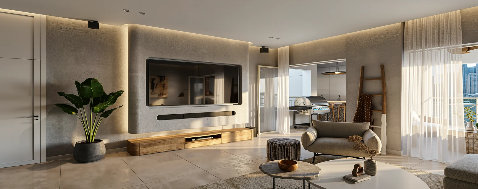Jumeirah Palm Apartment — Living Area