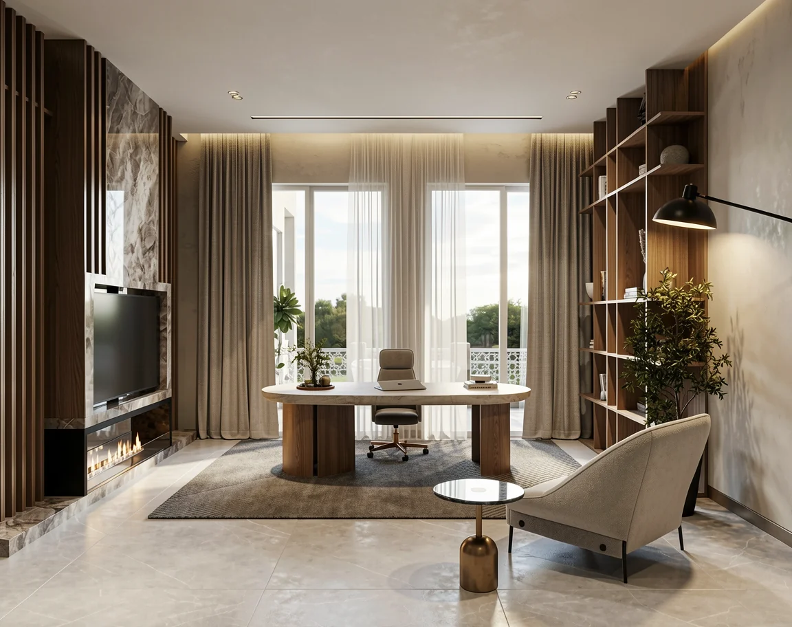 Al Tayer Project Villa — Office Main TV Unit